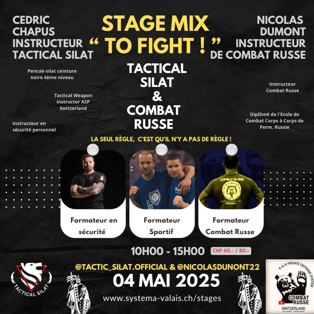 04 MAI - STAGE MIX - Tactical Silat ( Cedric Chapus ) & Combat Russe ( Nicolas Dumont )